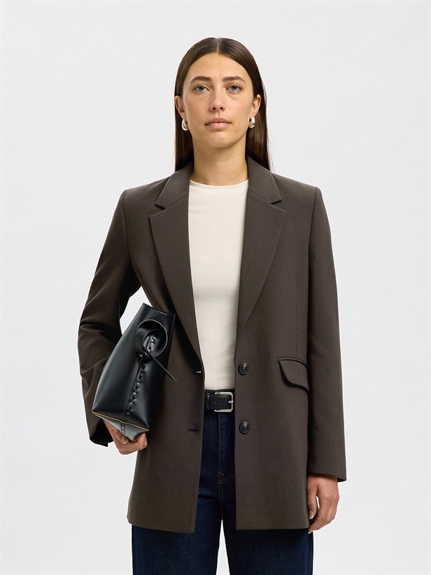 Selected Femme SlfRita LS Relaxed Blazer Melange Delicioso