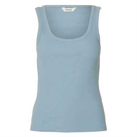 Selected Femme SlfAnna U-Neck Tank Top Dusty Blue