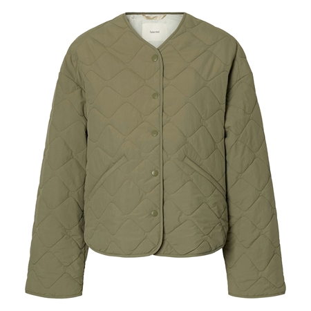 Selected Femme SlfRayna Quilted Jacket Deep Lichen Green
