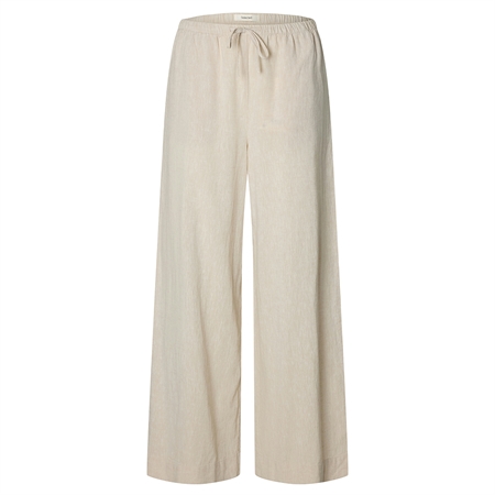 Selected Femme SlwLuisa MW Wide Linen Blend Pant Sandshell