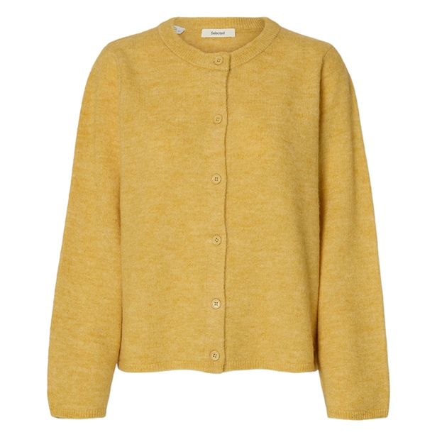 Selected Femme SlfLulu New LS Knit Cardigan Ochre Melange