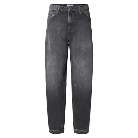 Selected Femme SlfBarrel Bine-Kori HW Jeans Medium Grey Denim