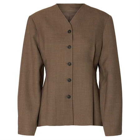 Selected Femme SlfFitted Louise Blazer Chocolate