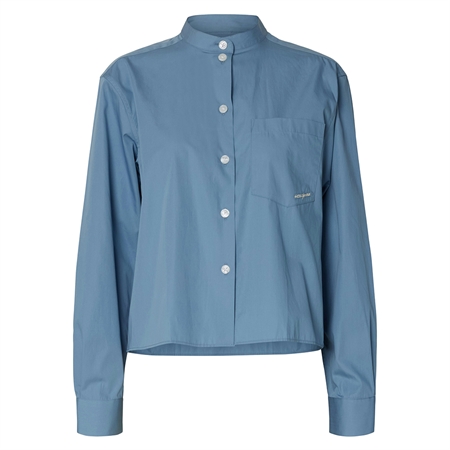 Selected Femme SlfHotel Amour Relaxed LS Shirt Dusty Blue