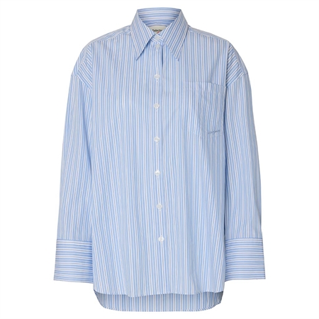 Selected Femme SlfHotel Amour Oversize LS Shirt Light Blue