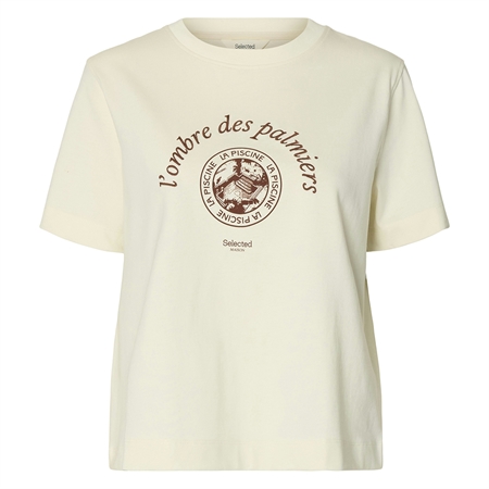 Selected Femme SlfELisa SS Tee Egret