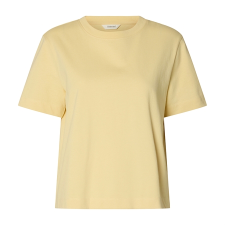 Selected Femme SlwEssential SS Boxy Tee Italian Straw