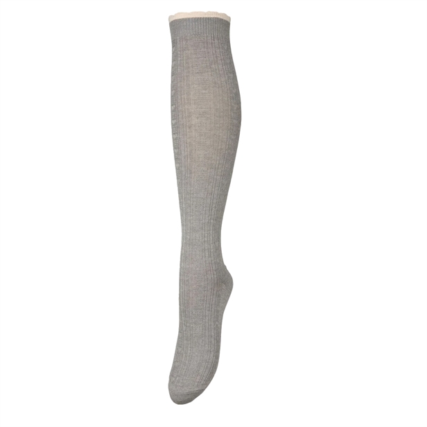Becksöndergaard Scallop Knee Sock Grey Melange