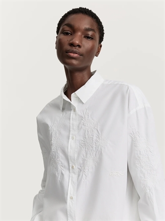 Aiayu Shirt Embroidery White