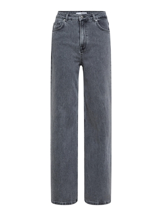 Selected Femme SlfEloise HW Wide Light Grey Jeans