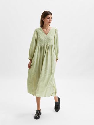 Selected Femme SlfGeillis 7/8 Midi Dress Greenery