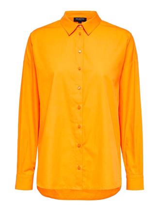 Selected Femme SlfHelma LS Shirt Persimmon Orange