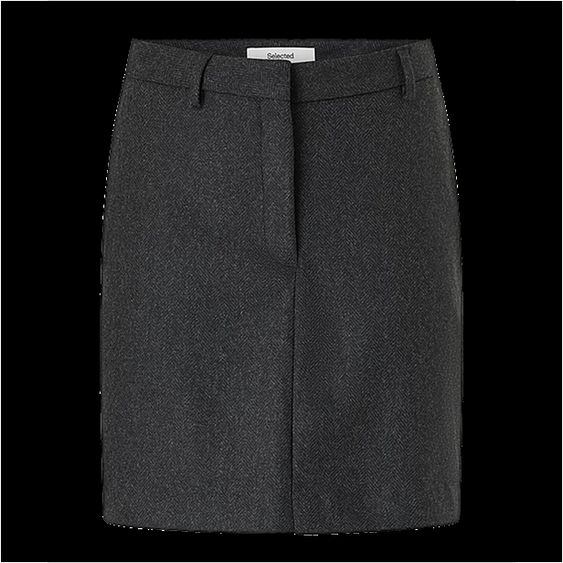 Selected Femme SlfKaya-Elin Wool Blend Skirt Black