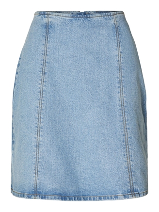 Selected Femme SlfKrista HW Light Blue Denim Skirt