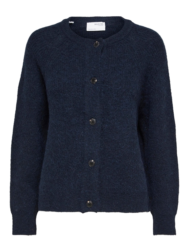 Selected Femme SlfLulu LS Knit Short Cardigan Dark Sapphire