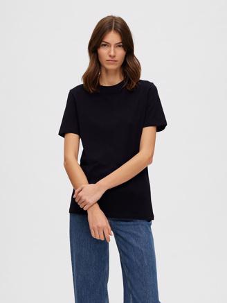 Selected Femme SlfMyessential SS O-neck Tee Black