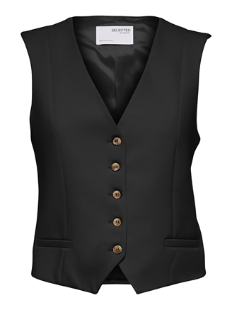 Selected Femme SlfRita Vest Dark Grey Melange