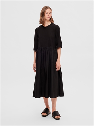 Selected Femme SlfSaga 2/4 Midi Dress Black