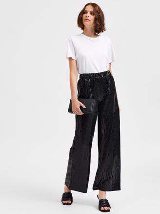 Selected Femme SlfSandy MW Pant Black