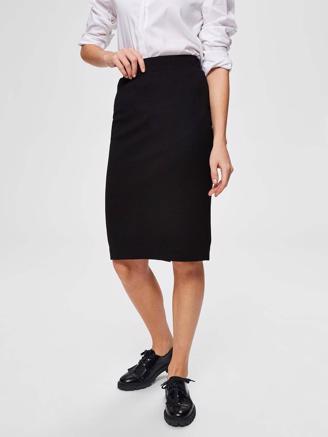 Selected Femme SlfShelly MW Pencil Skirt Black