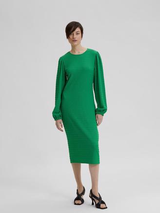 Selected Femme SlfSimone LS Midi Dress Kelly Green