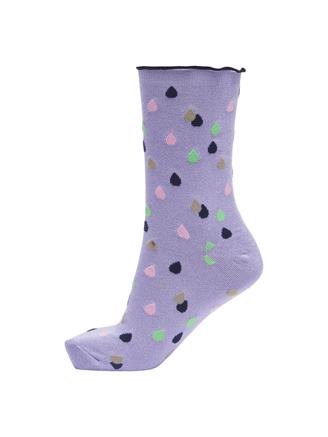 Selected Femme SlfVida Sock Violet Tulip Dots