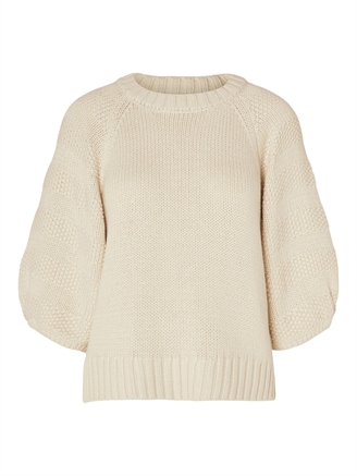 Selected Femme SlfVille 3/4 Knit O-Neck Birch