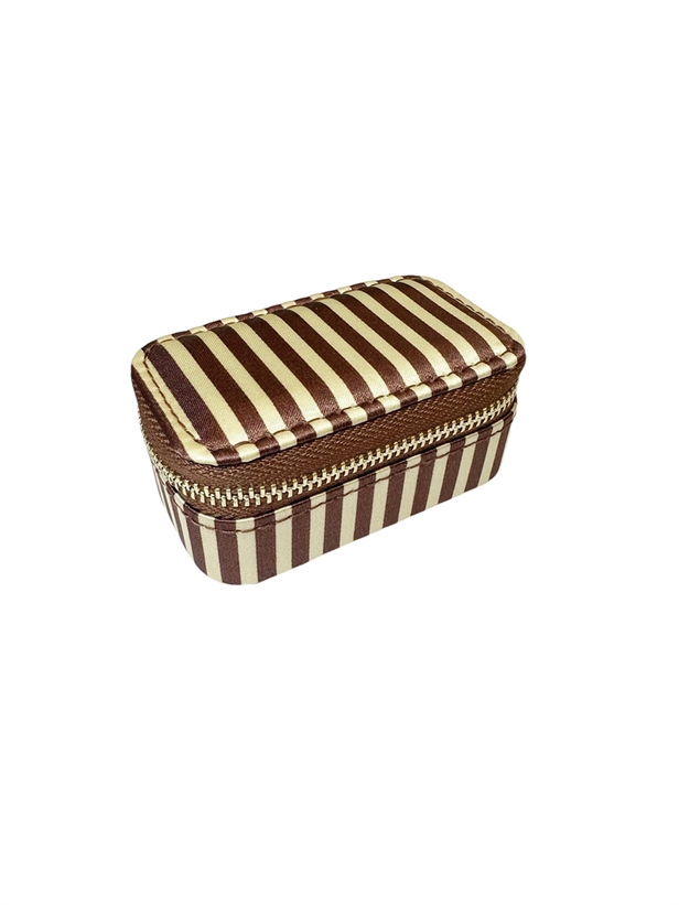 Pico Small Jewelry Box Brown Stripe