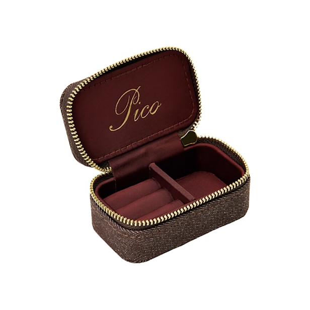 Pico Small Jewelry Box Chocolate Denim