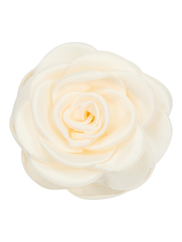 Pico Small Satin Rose Claw Ivory