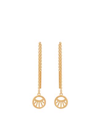 Pernille Corydon Small Daylight Earchains 50 mm Gold