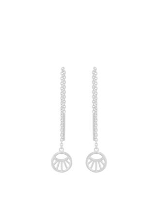 Pernille Corydon Small Daylight Earchains 50 mm Silver