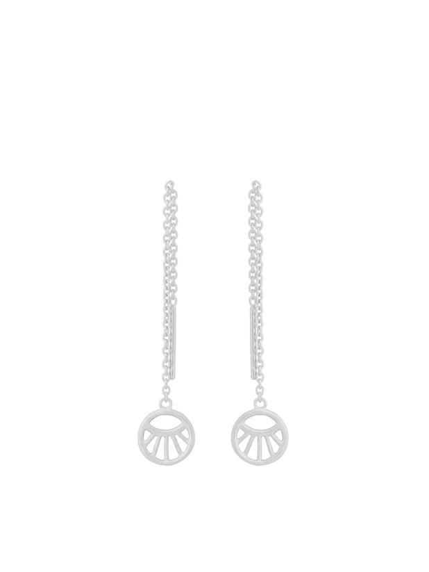 Pernille Corydon Small Daylight Earchains 50 mm Silver
