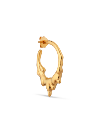 Jane Kønig Small Drippy Hoop Guld