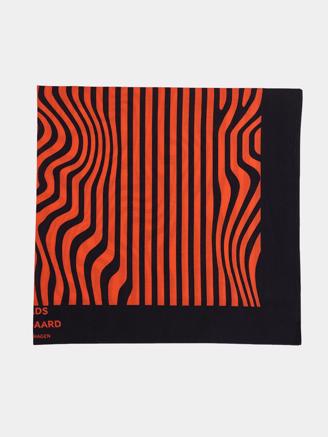 Mads Nørgaard Soft Cotton Self Scarf Psychedelic AOP Cherry Tomat