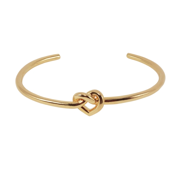 Jane Kønig Tied Heart Armring Large Guld