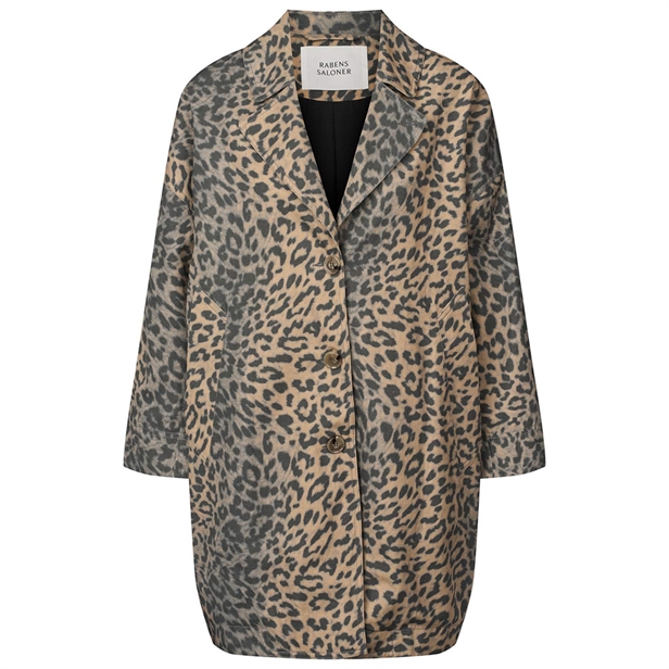 Rabens Saloner Jacqline Leopard print oversize jacket Leopard 