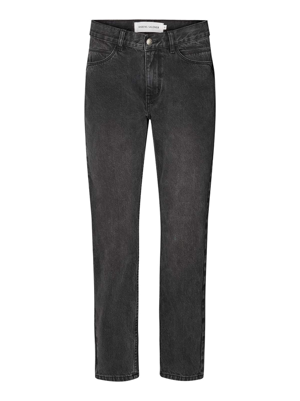 Rabens Saloner Fine Denim Black Cropped Pants Wash black denim