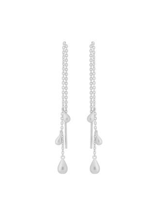 Waterdrop Earchains 10 cm Silver