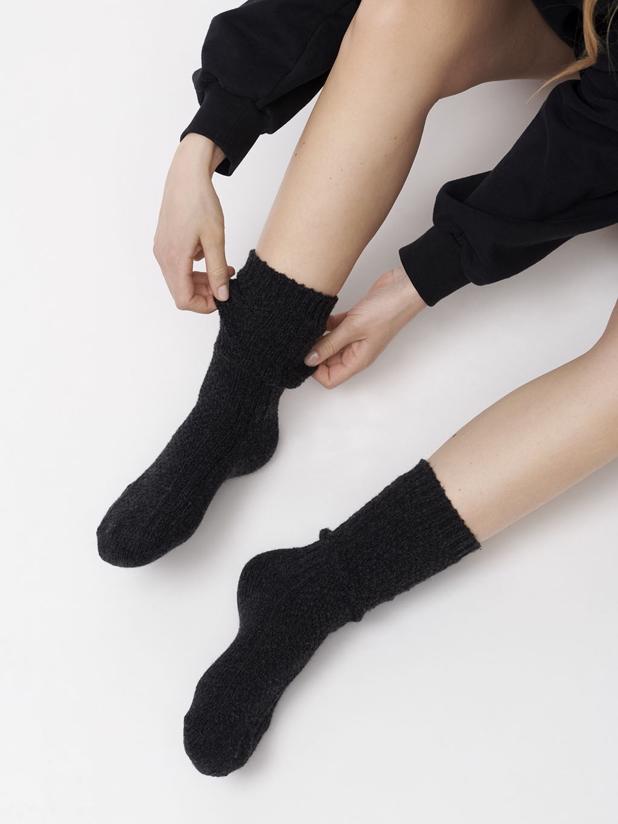 Moshi Moshi Mind Winter Socks Charcoal Melange