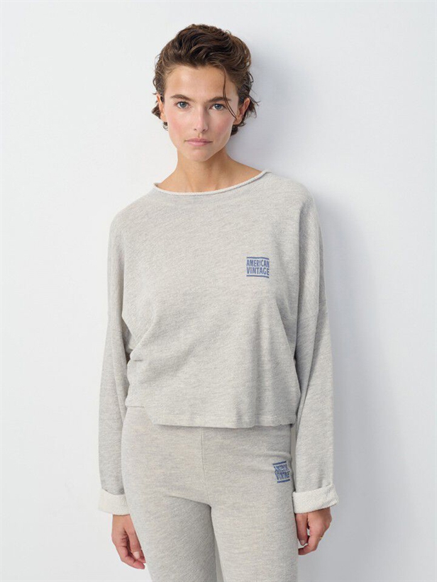 American Vintage ZOFBAY Sweat Heather Grey