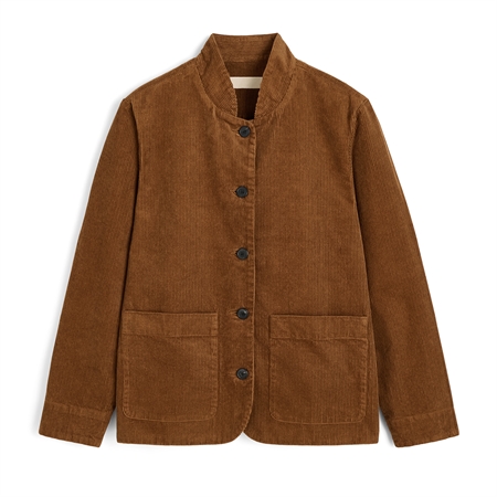 Aiayu Jacy Jacket Corduroy Cognac i GOTS-certificeret økologisk bomuldsfløjl