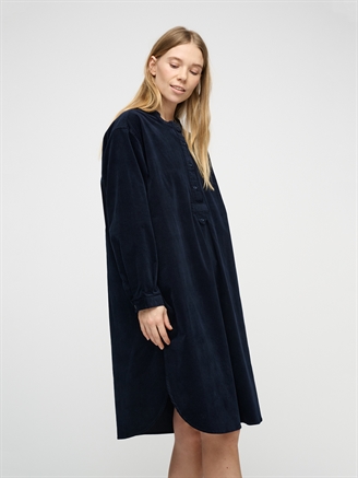 Moshi Moshi Mind Alright Shirtdress Corduroy Dark navy