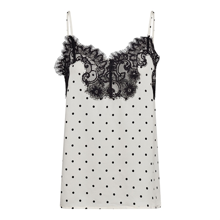 Co'Couture AmeliCC Dot Lace Singlet Off white