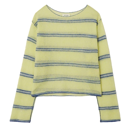 American Vintage BODYROW Jumper Lime Heather Stripe