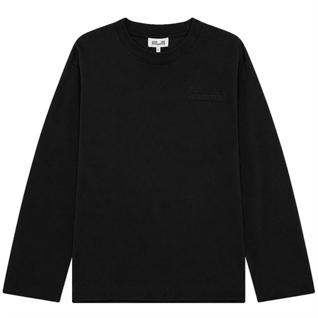 Baum und Pferdgarten Jeevona LS T-Shirt Black sort langærmet bluse i økologisk bomuldsjersey med præget logo