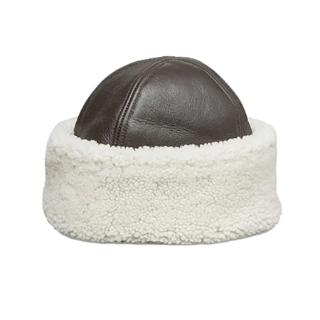 Becksöndergaard Dora Smooth Shearling Hat Dark Chocolate