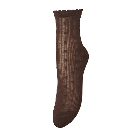 Becksöndergaard Dotia Sheer Sock Chocolate Brown