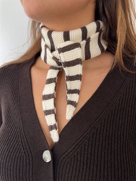 Boii Studios Bisse Scarf OS Off White/Brown