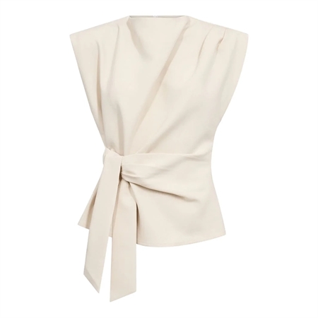 Co'Couture AcileCC Pleat Top Bone